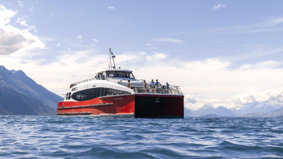 Experience the stunning scenery and hidden spots of Lake Whakatipu aboard our modern catamaran. A relaxed cruise with panoramic views, interesting commentary and a licensed bar/cafe onboard. 