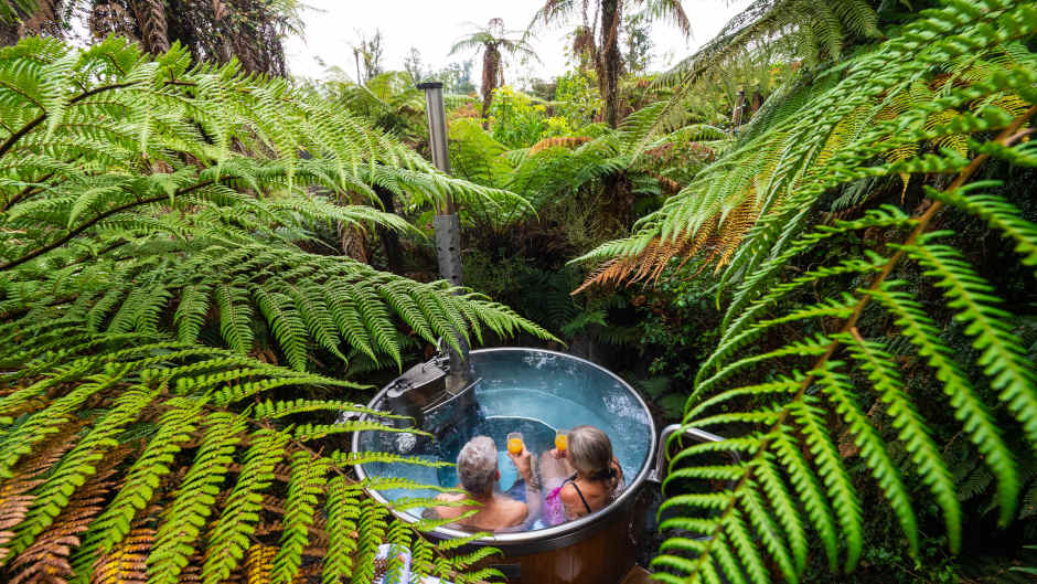 Indulge in a relaxing soak in our private Waiho Hot Tubs...