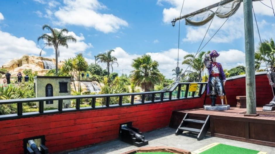 The original and the best! Come and explore Treasure Island, a unique pirate-themed adventure golf course complete with pirate ships, cascading waterfalls, haunted treasure caves and shark-infested waters. Treasure Island guarantees great fun for the whole family.