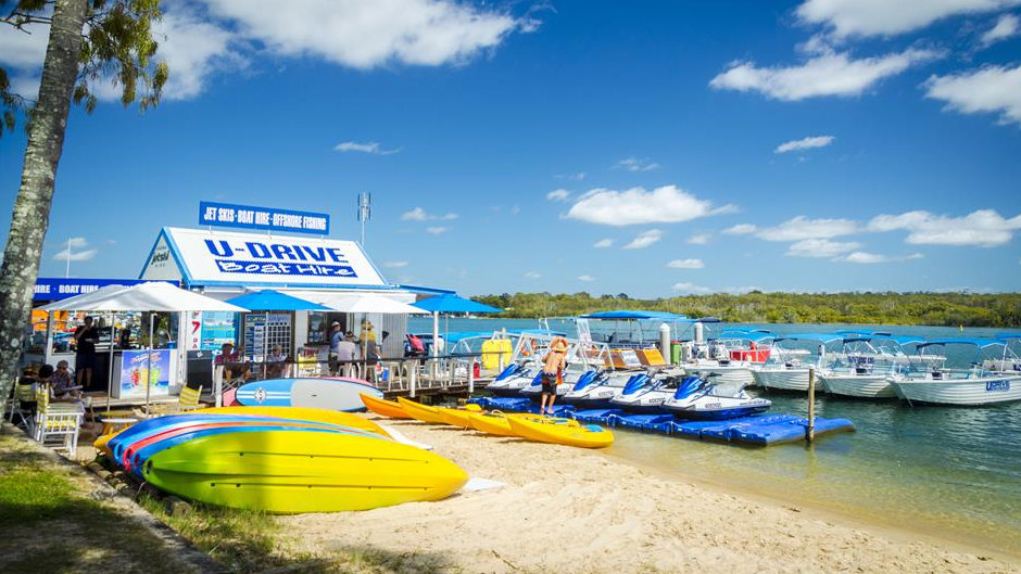 Grab a crew, hire a boat for half a day and explore the Noosa River!