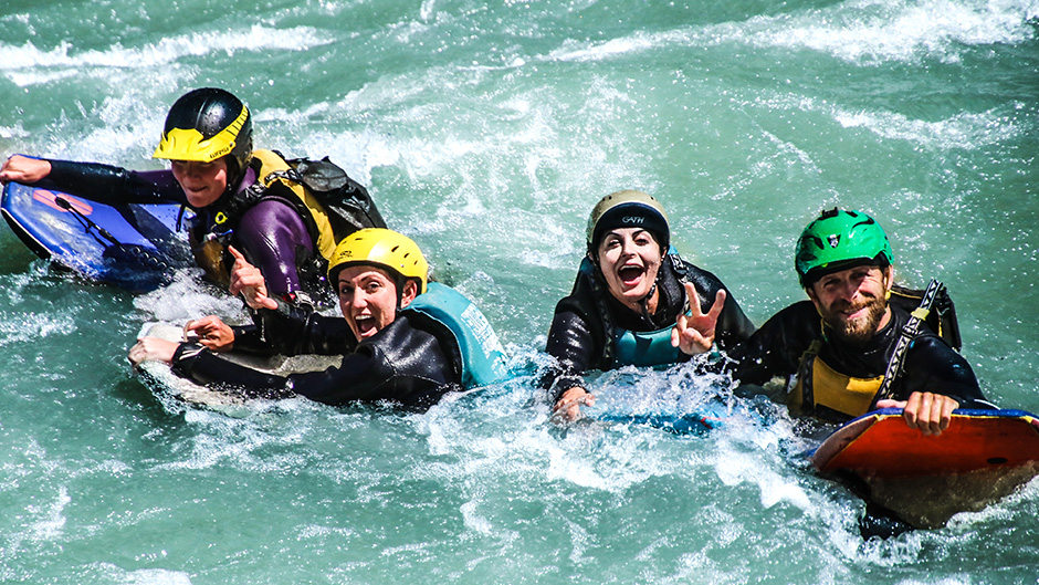Experience the exhilarating feeling of conquering grade 3 rapids tailored by the world’s best Riverboarding guides