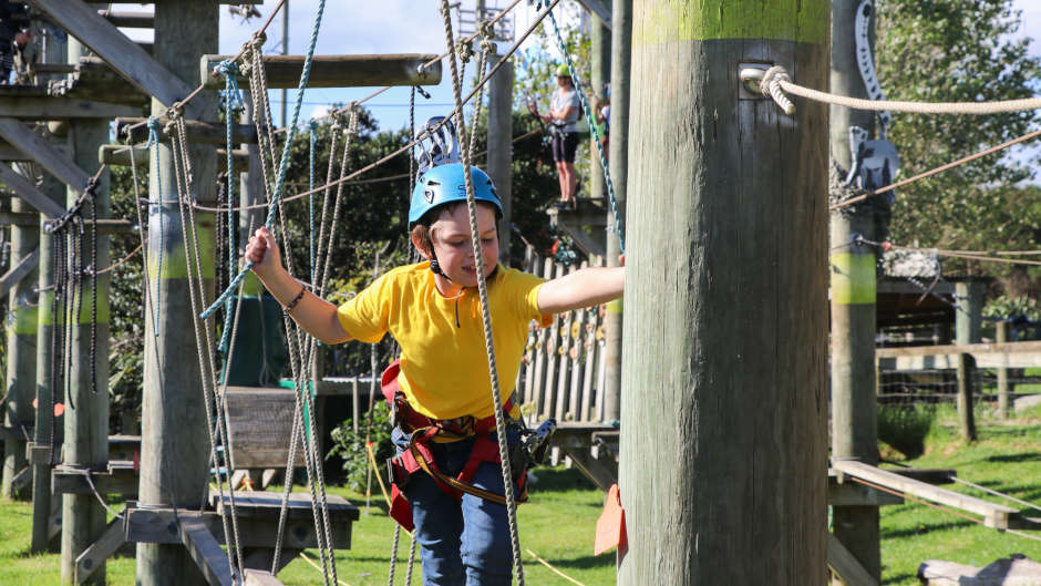 Live the high life and unleash your inner monkey on creative aerial activities at Rocket Ropes Auckland!