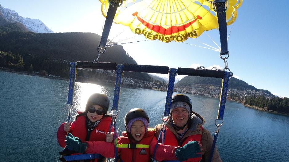 FLY HIGH STAY DRY! Fly high above Lake Wakatipu and enjoy the breathtaking views by Paraflight - an absolute must do whilst in Queenstown!