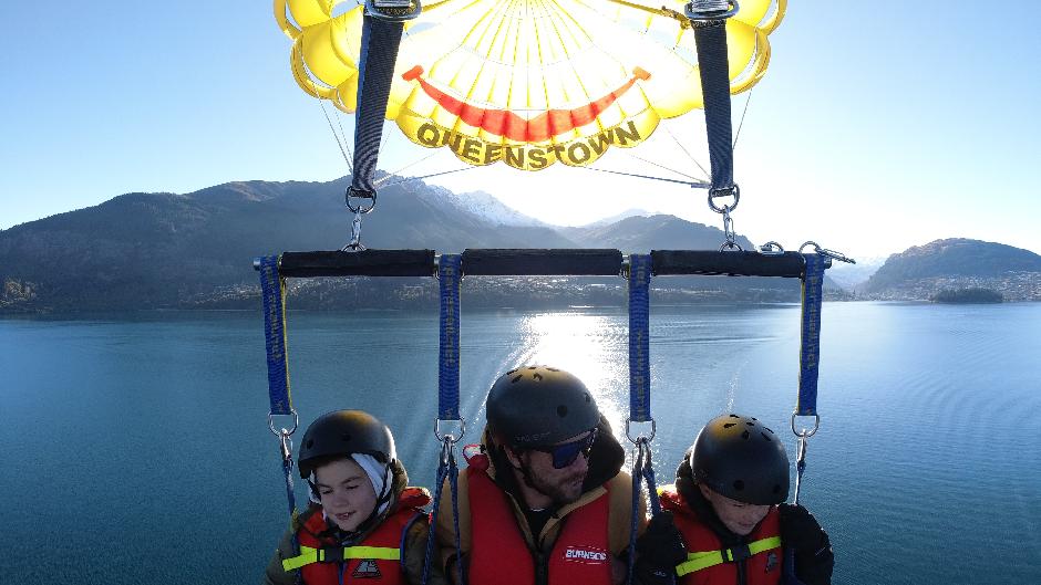 FLY HIGH STAY DRY! Fly high above Lake Wakatipu and enjoy the breathtaking views by Paraflight - an absolute must do whilst in Queenstown!