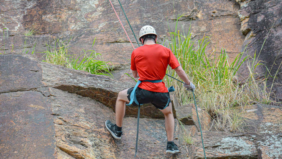 Feel the rush as you abseil down Brisbane's iconic natural landmark.