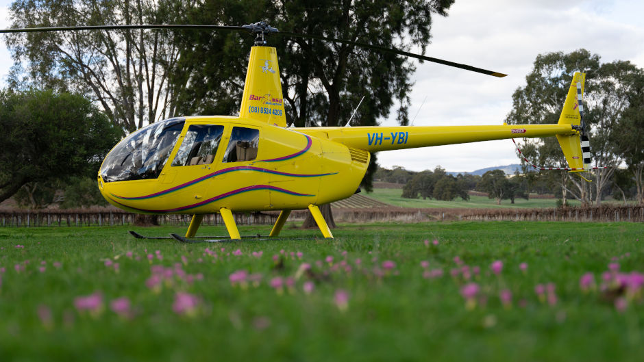 Discover the true beauty of the Barossa Valley on an incredible 20 minute scenic helicopter flight brought to you by Barossa Helicopters!