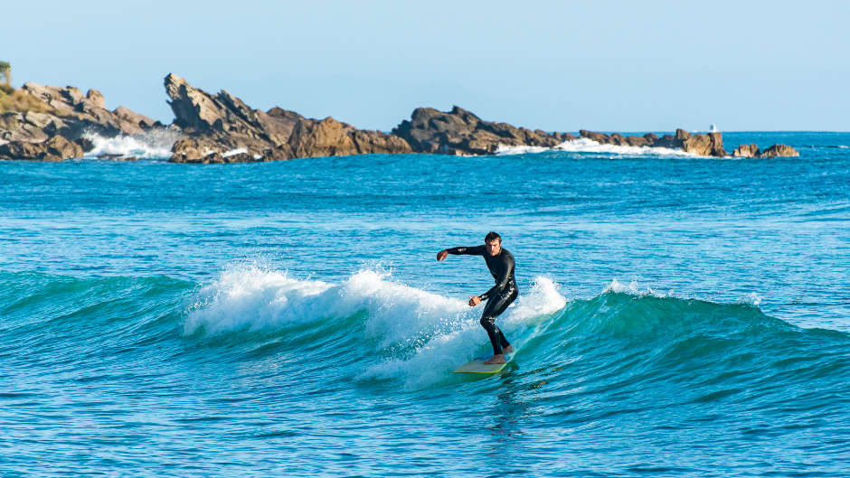 Get your hands on a quality board and find out why the Mount is rated so highly for its surf beaches.

