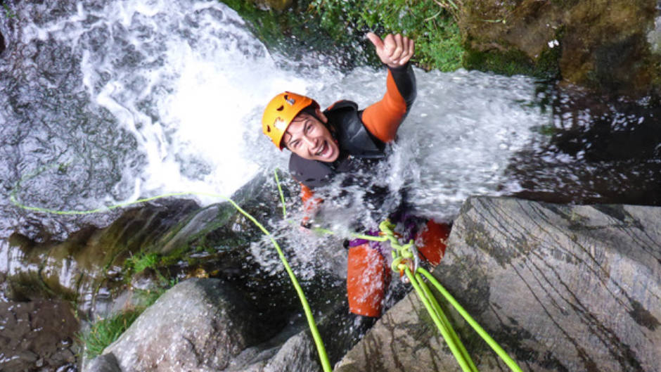 A Half Day Canyoning Adventure – the perfect introduction to this adrenaline-pumping sport.