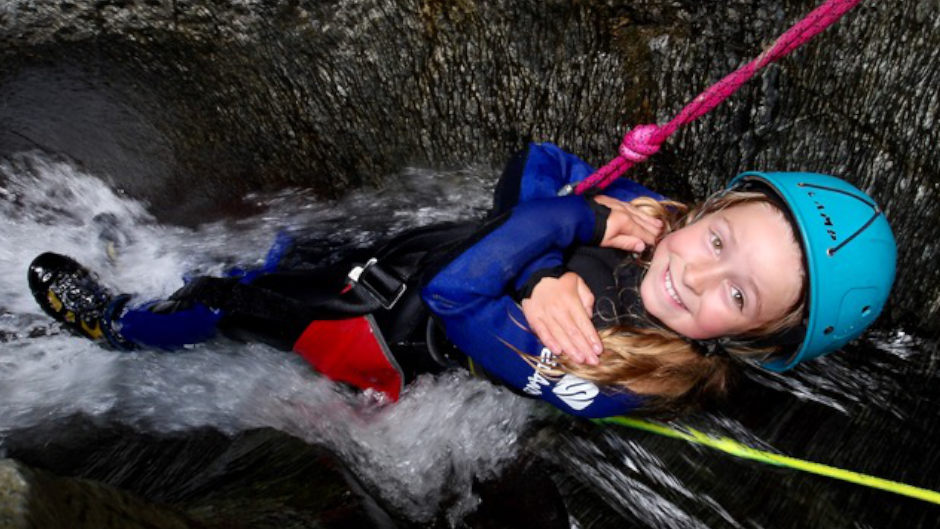 A Half Day Canyoning Adventure – the perfect introduction to this adrenaline-pumping sport.