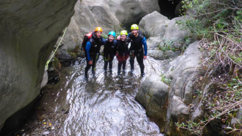 A Half Day Canyoning Adventure – the perfect introduction to this adrenaline-pumping sport.