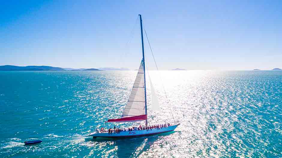 Join the crew on Matador Whitsundays for a truly unique sailing experience on-board an ex-race boat legend. Matador has been freshly refurbished for its' 2 day 1 night tour. Visit Whitehaven Beach, Hill Inlet and all the highlights of the Whitsundays!