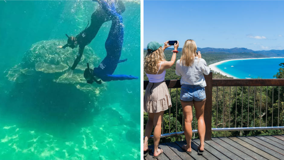 Discover Whitehaven Beach like never before with unlimited boat to beach transfers! Choose from relaxing on pristine sands for the day, or add a snorkelling adventure.