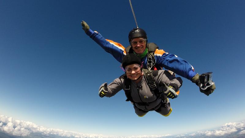 Tandem Skydive from 13,000ft just south of Auckland City with amazing views of the East and West Coasts, Hamilton City, the Coromandel, Hauraki Gulf, and the Waikato River.