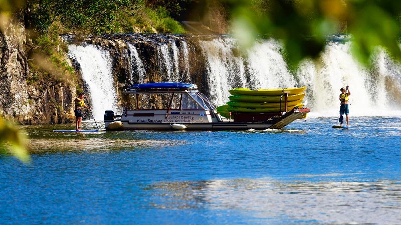 Our river boat takes you to the calmest of water where it is easiest to learn - in no time kayak through mangrove forests or paddleboard face to face with an amazing waterfall!