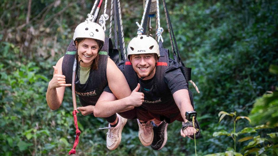 For the ultimate adrenaline packed day Skypark by AJ Hackett has combined their very best, Bungy Jump and Giant Jungle Swing, into a combo that will save you money and is bound to get your heart racing and have you grinning from ear to ear… 