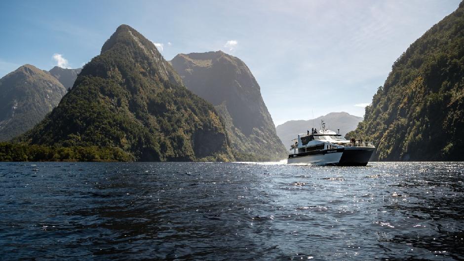 Discover remote wilderness, glacial carved valleys and cascading waterfalls on a Doubtful Sound Day Cruise with RealNZ.