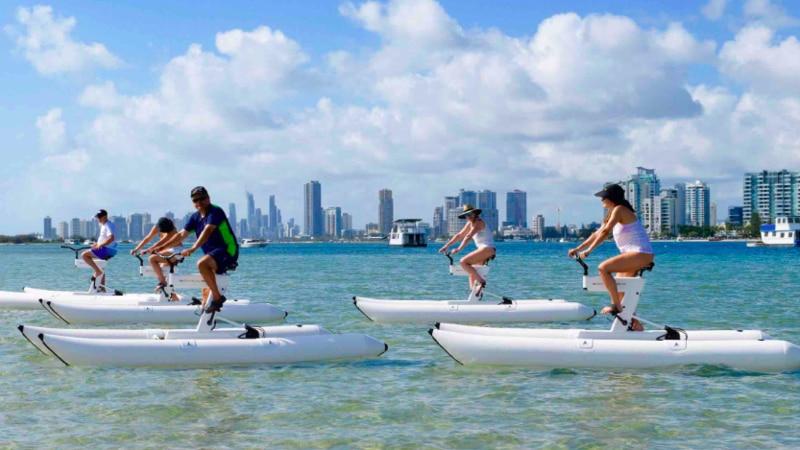 Explore the Gold Coast above AND below the water's surface on this exciting water bike and snorkel tour.