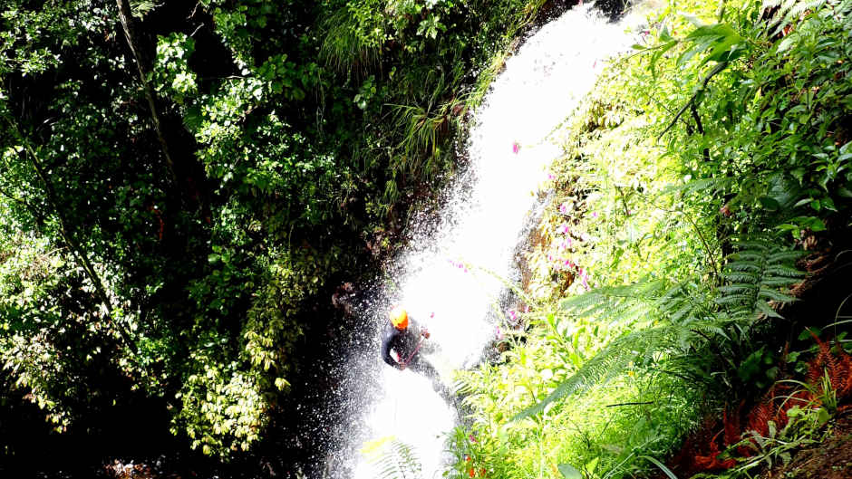 Tackle the freshwater canyon stream hidden on Raglan farmland - a true canyoning experience perfect for any season!