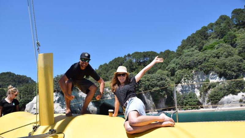 Start the day perfectly with a relaxing sail around the Coromandel's stunning coastline and the iconic Cathedral Cove plus discover abundant sea life... 