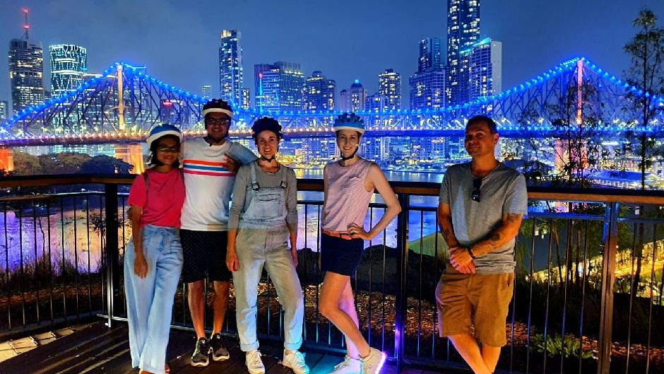 Discover the magic of Brisbane under lights as you pedal the city streets to see how artfully placed lighting on buildings, trees and bridges transform the city into a surreal vibrant world.