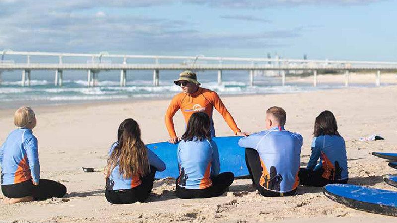 Learn to Surf at Queensland's iconic Main Beach with Get Wet Surf School!