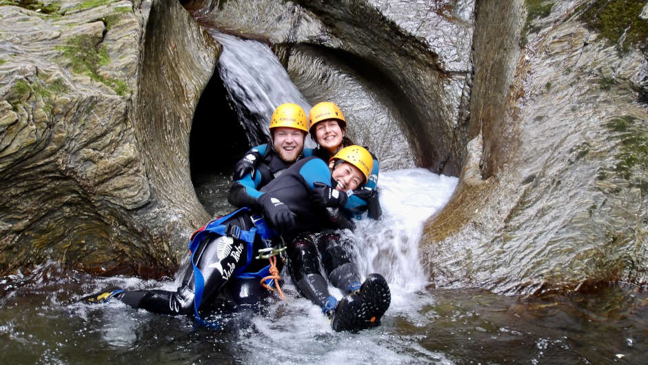 A Full Day Canyoning Adventure - explore natures playground in the heart of the Mt Aspiring National Park - a UNESCO world heritage area!
