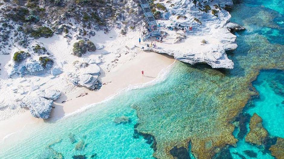 White beaches and turquoise waters of Rottnest