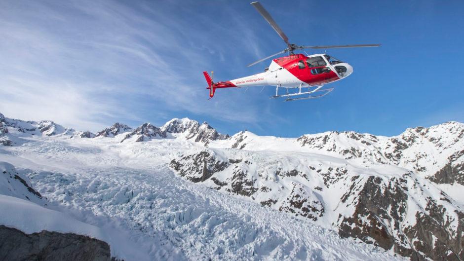 On this incredible helicopter flight, you'll enjoy a breathtaking birds-eye view of the natural wonders of New Zealand's famous Fox Glacier...