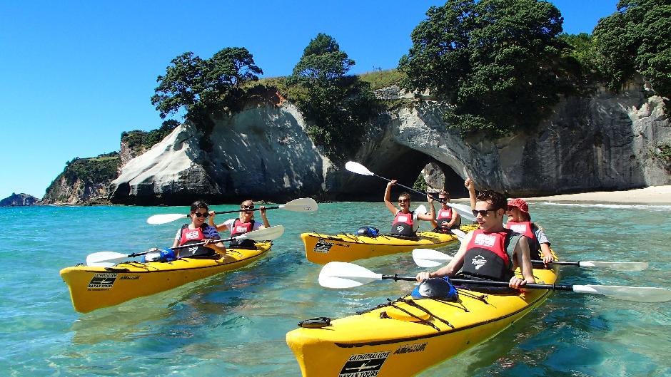Rated as one of the best sea kayaking trips New Zealand - the "Cathedral Cove Classic" has got it all!