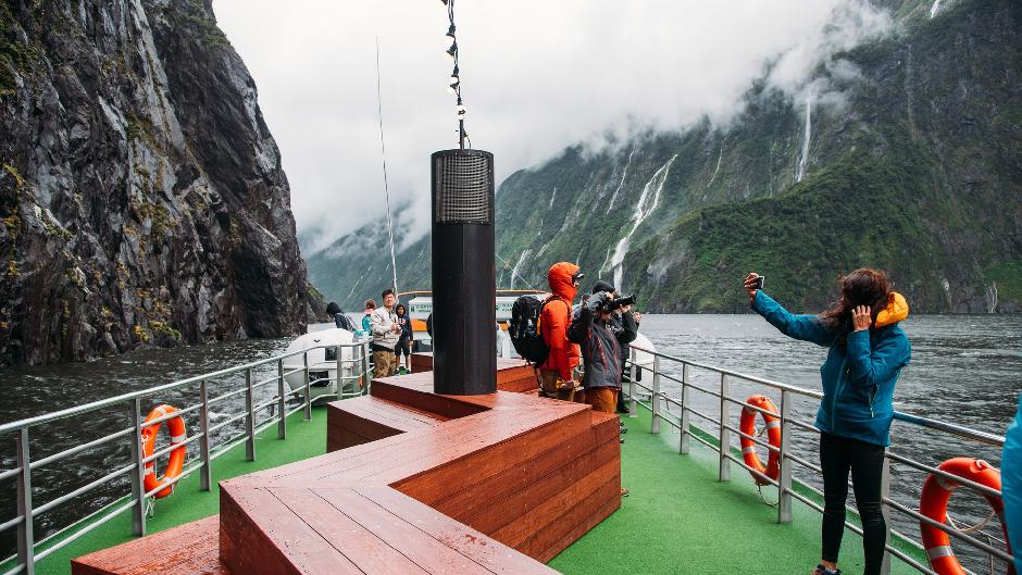 Take a spectacular journey into Piopiotahi Milford Sound by luxury coach before exploring the ‘eighth wonder of the world’ by cruise.  