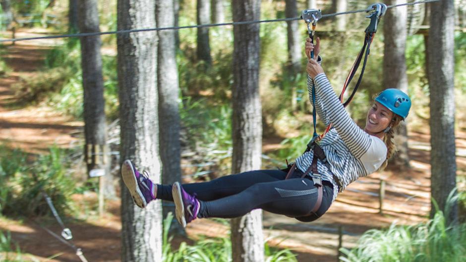 Challenge your balance, build confidence and unleash your inner monkey at Tree Adventures, Auckland’s home of high-wire adventure!
