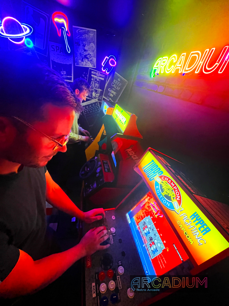 Travel back in time to the golden era of gaming at Arcadium! Our lively, nostalgia-packed arcade is brimming with classics from Pac-Man and Space Invaders to Street Fighter and Mortal Kombat. 