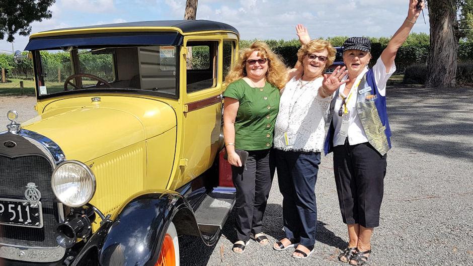 See the Art Deco sights of Napier and visit a winery in Classic Car style!