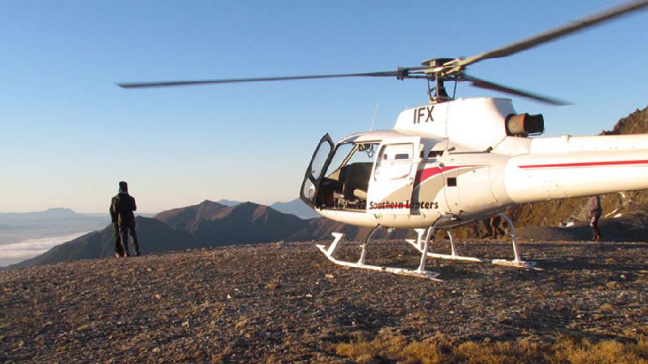 Scenic Helicopter flight to Luxmore Hut