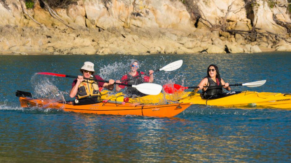 Join us for a half-day guided kayaking adventure as we explore sea caves and the famous Split Apple Rock.