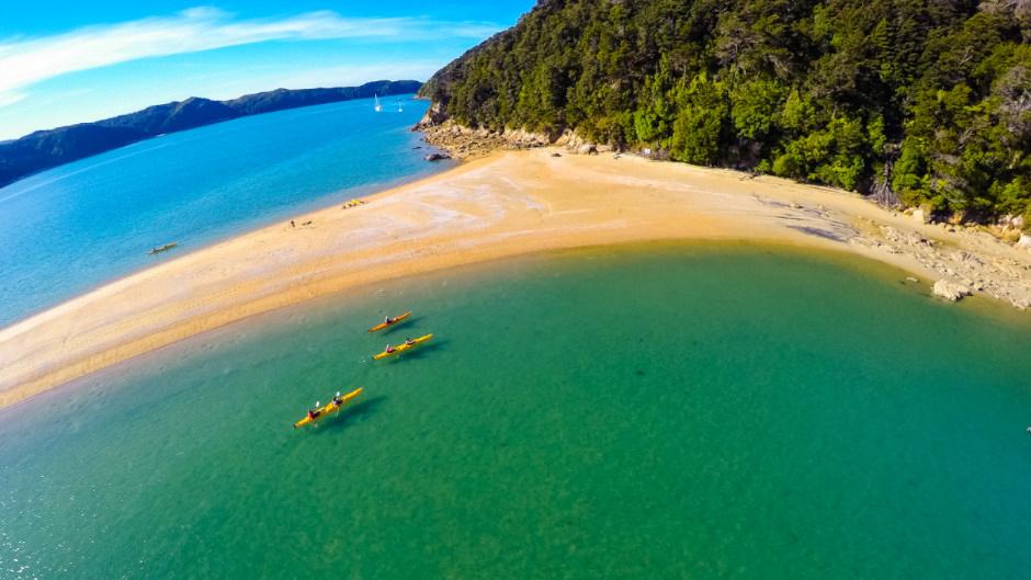 Enjoy a day of exploring the Abel Tasman coastline on your own kayaking adventure!