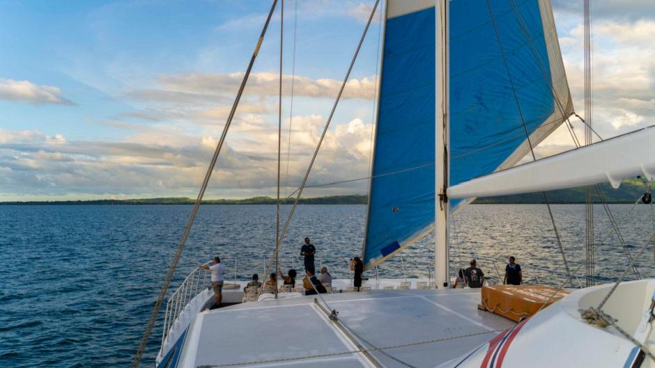 Set sail in paradise on the ultimate Fijian sunset dinner cruise...
