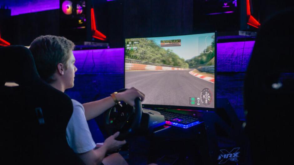 The Cave custom-built racing simulators put you in the driver’s seat.