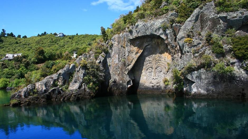 Discover the ancient Māori Rock Carvings on Lake Taupō with the trustworthy team at Chris Jolly Outdoors!