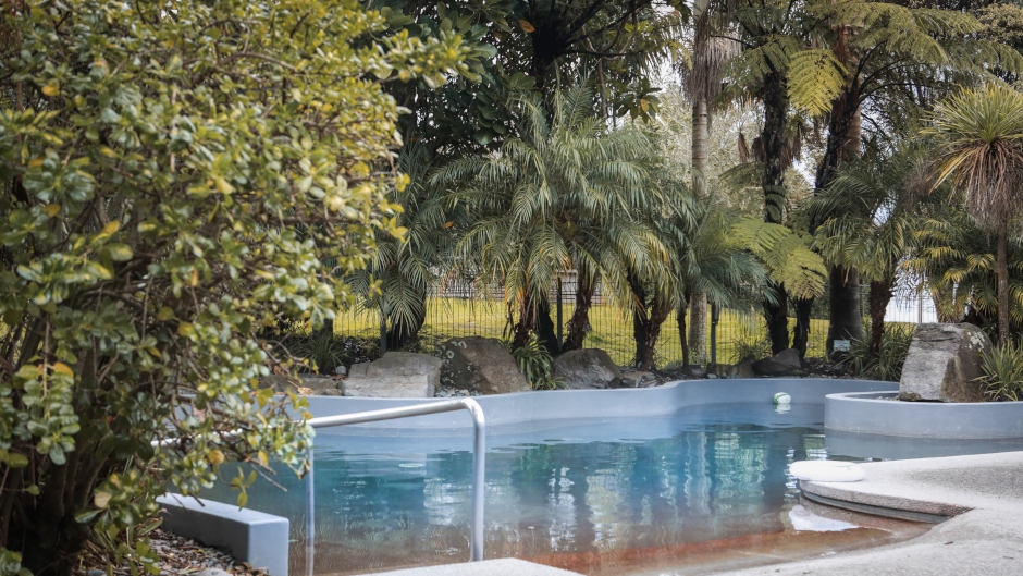 Relax and unwind with a soak at Oropi Hot Pools...