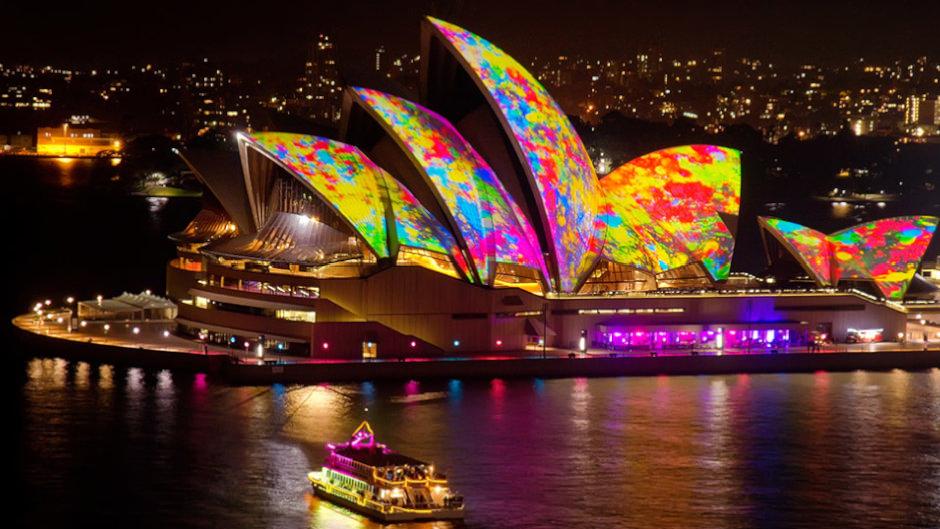 Experience Sydney's spectacular Vivid Festival on a Harbour Cruise featuring dazzling Latino entertainment and a delicious 3-course meal!