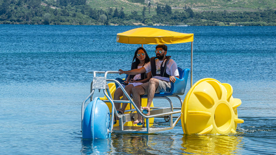 Experience Lake Taupō on an awesome aqua trike, pedalling across the stunning water!  