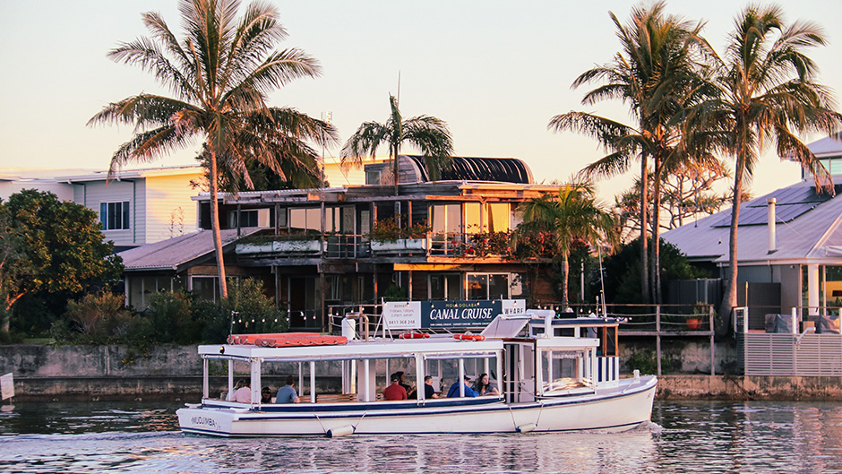 Experience the famous one hour canal cruise, showcasing the best of stunning Mooloolaba! 