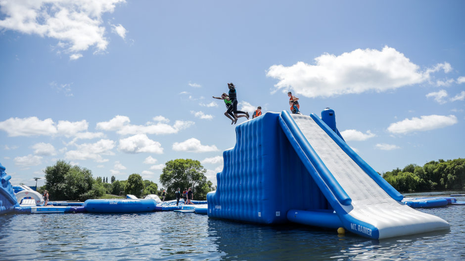 Release your inner child and let loose at Aqualand - New Zealand's newest inflatable waterpark!