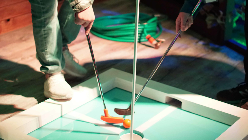 Get amongst the crazy and unique mini golf course at Putters Paradice in Botany!
