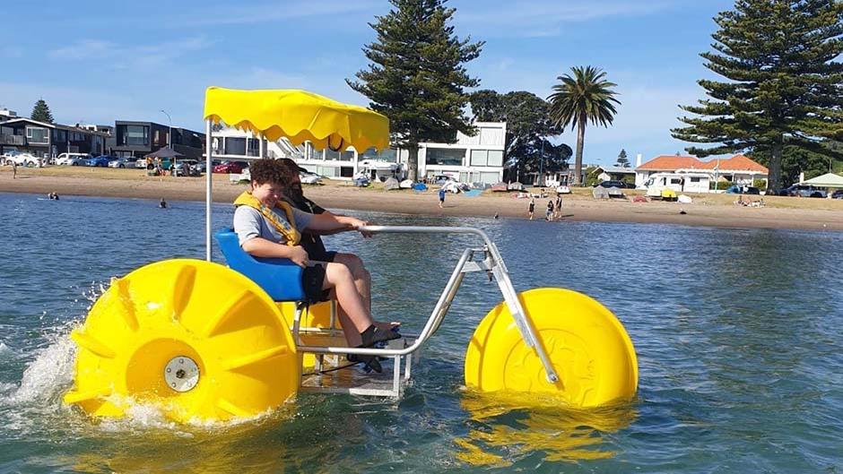 Enjoy Pilot Bay on an awesome aqua trike, pedalling across the serene waters!   
