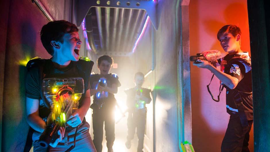 Experience an exciting game of Laser Tag, the perfect activity with friends and family! 