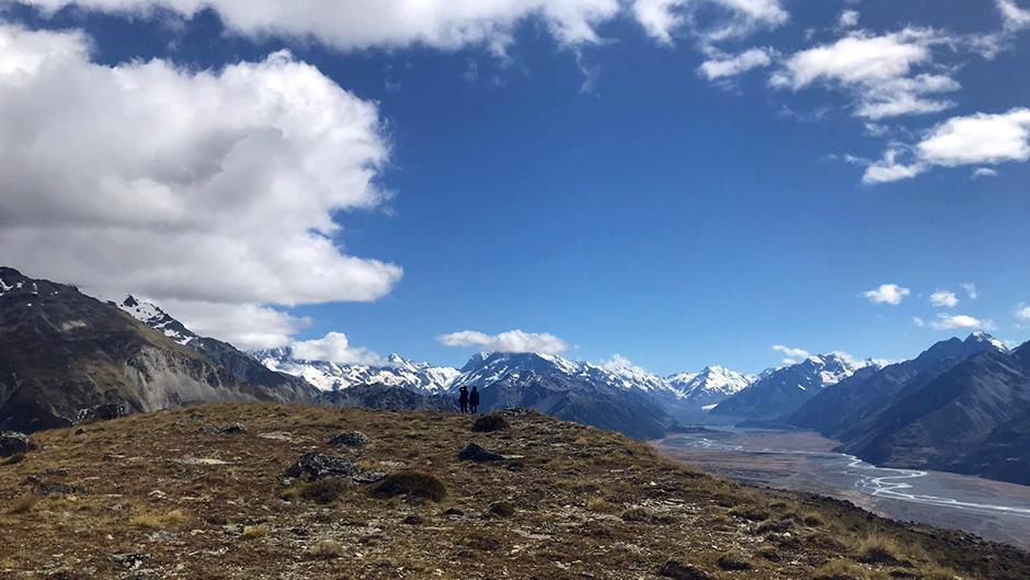Take in the incredible views of New Zealand’s Ben Ohau mountain range, Aoraki / Mount Cook and Tasman Valley on this amazing scenic flight and alpine landing adventure! 