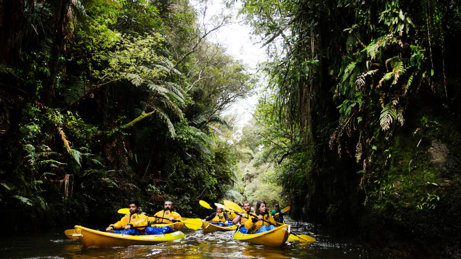 Take in the beauty & unique history of Horahora while you paddle up the serene Pokaiwhenua Stream!
