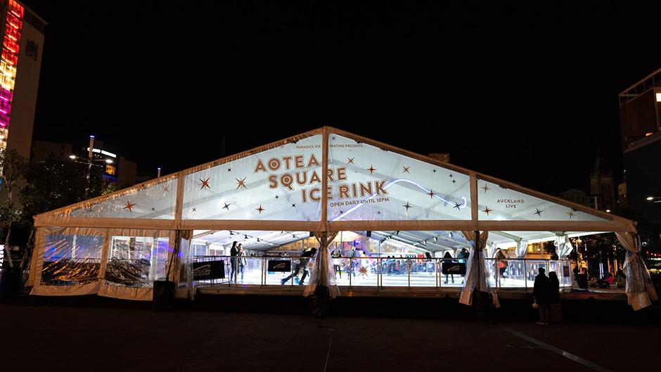 Enjoy the winter season at the Aotea Square Ice Rink!